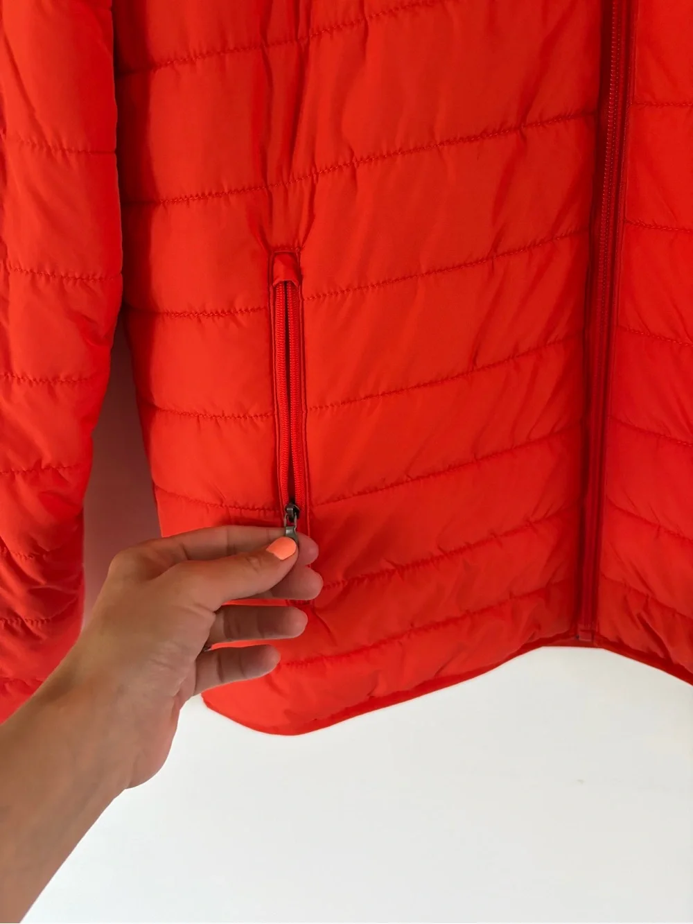 Brooks Brothers Reversible Quilted Orange & Navy Blue Insulated Puffer Jacket